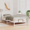 vidaXL Bed Frame White 80 x 220 cm Solid Pine Wood