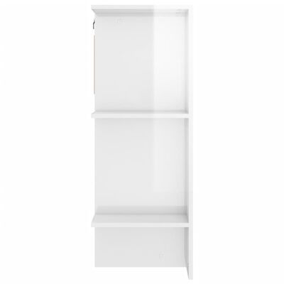 vidaXL Hallway Cabinet High Gloss White 97.5x37x99 cm Engineered Wood