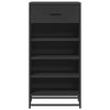 vidaXL Shoe Rack Black 48x38x97.5 cm Engineered Wood
