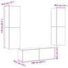 vidaXL Wall Mounted TV cabinets 3 pcs Old Wood Engineered Wood