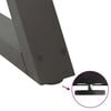 vidaXL Dining Table Legs 2 pcs Anthracite 60x(72-73.3) cm Steel