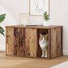 vidaXL Cat House Old Wood 85 x 55 x 50 cm Engineered Wood