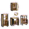 vidaXL Bathroom Furniture Set with Shelf 4 pcs Brown Solid Mango Wood