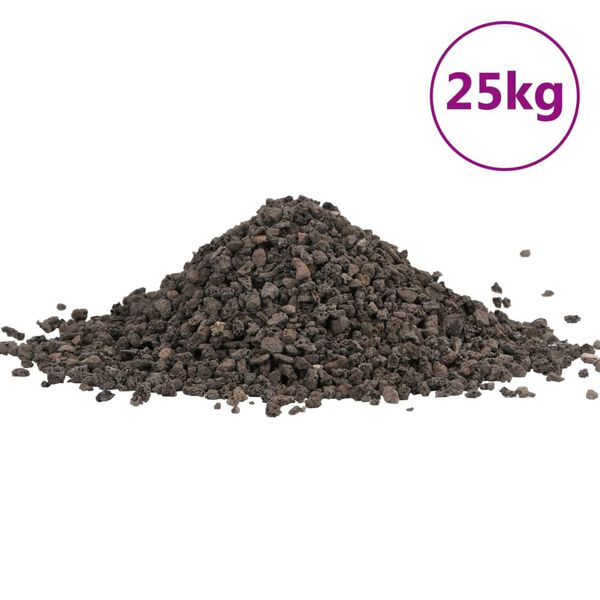 vidaXL Basalt Gravel 25 kg Black 5-8 mm
