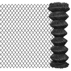 vidaXL Chain Link Fence Steel 15x1.25 m Grey