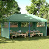 vidaXL Party Tent Folding Green 292 x 580 x 315 cm Oxford Fabric