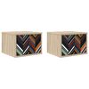 vidaXL Wall-mounted Bedside Cabinet OMMEN 2 pcs Sonoma Oak