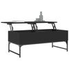 vidaXL Coffee Table Black 100x50x40 cm Engineered Wood and Metal