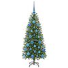 vidaXL Artificial Christmas Tree with 150 LEDs Green 120 cm PE and PVC