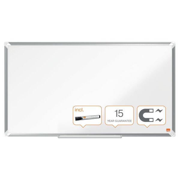 Nobo Widescreen Magnetic Whiteboard Premium Plus Steel 89x50 cm