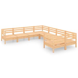vidaXL 8 Piece Garden Lounge Set Solid Wood Pine