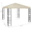 vidaXL Gazebo 3x3 m Cream