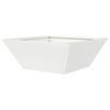 vidaXL Garden Planter White 40 x 40 x 15 cm Cold-rolled Steel