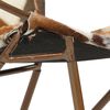 vidaXL Chair Diamond Brown Real Leather