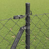 vidaXL Fence Post Grey 10 x 1 m (60 x 60 mm mesh) Steel and PVC