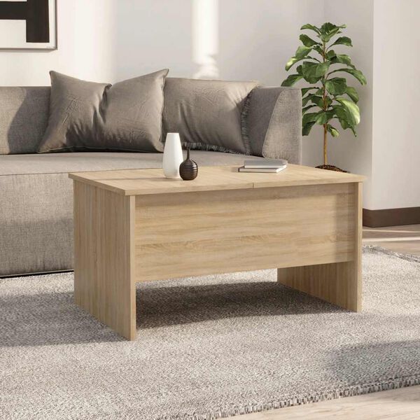 vidaXL Coffee Table Sonoma Oak 80x50x42.5 cm Engineered Wood