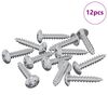 vidaXL Wood Screws 12 pcs Silver M3.5 x 20 mm Steel