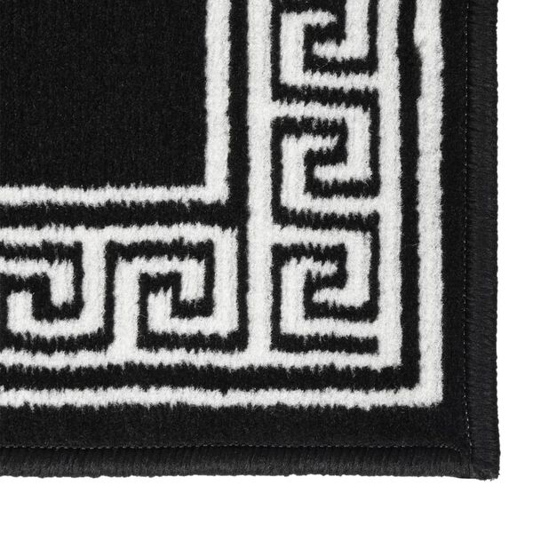 vidaXL Runner Rug BCF Black with Motif 100x450 cm