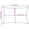 vidaXL Sunshade Sail 160 g/m&sup2; Rectangular Light Grey 5x6 m HDPE