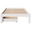 vidaXL Bed Frame with Drawers without Mattress White 90x190 cm Single