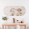 vidaXL Wall Mirror with LED Lights 45x100 cm Glass Oval