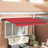 vidaXL Retractable Awning Manual Red 250 x 200 cm Fabric