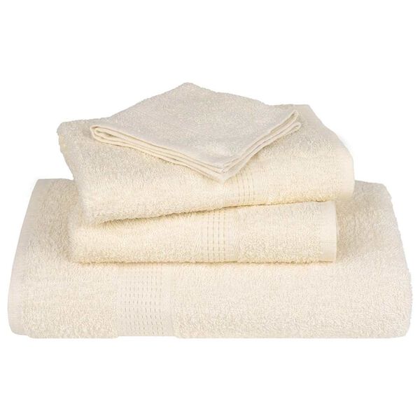 vidaXL Shower Towels "FROGN" 4 pcs Cream 70x140 cm 360 gsm