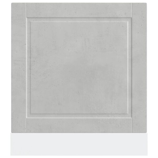vidaXL Dishwasher Panel Porto Concrete Grey 60x1.5x67 cm Engineered Wood