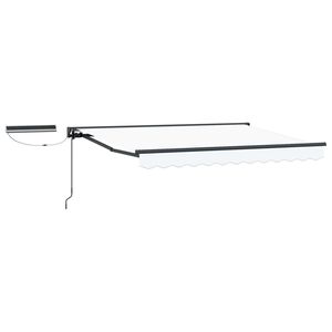vidaXL Electric Retractable Awning White and Anthracite 3 x 2.5 m