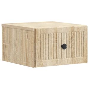 vidaXL Wall-Mounted Bedside Cabinet Sonoma Oak 33 x 34.5 x 20 cm