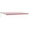 vidaXL Retractable Awning Manual Red and White 600 x 300 cm