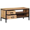 vidaXL TV Cabinet 90x35x40 cm Solid Rough Wood Mango