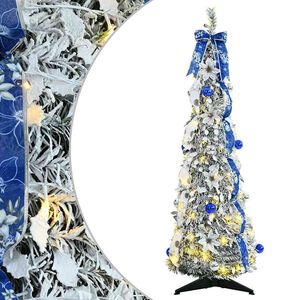 vidaXL Artificial Christmas Tree with 50 LEDs White 120 cm PVC