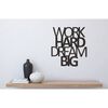 Homemania Wall Decoration Words 65x70 cm Steel Black