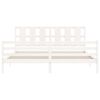 vidaXL Bed Frame without Mattress White 200x200 cm Solid Wood