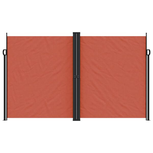 vidaXL Retractable Side Awning Terracotta 200x1000 cm