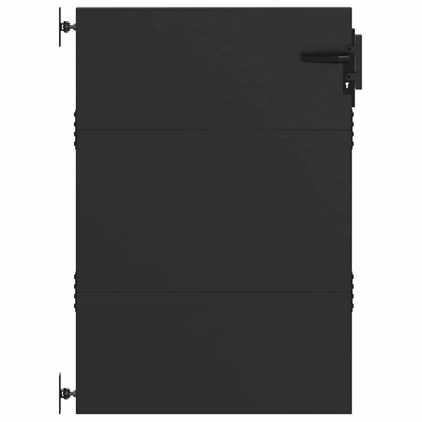 vidaXL Garden Gate with Lock Black 85 x 125 cm Powder-coated steel