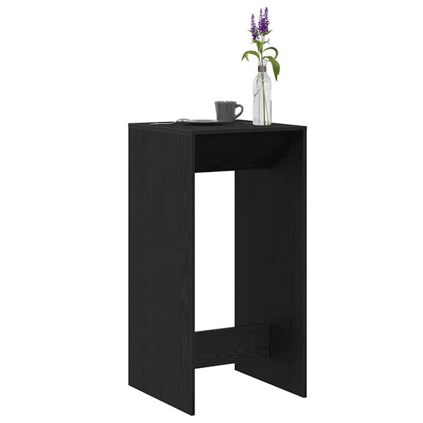 vidaXL Bar Table Black Oak 51 x 50 x 103.5 cm Engineered Wood