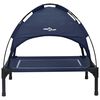 vidaXL Dog Bed Navy blue S Steel