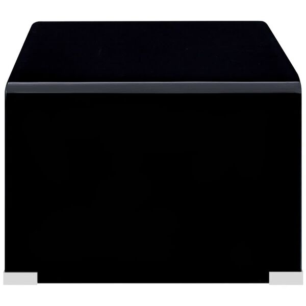 vidaXL Coffee Table Black 98x45x31 cm Tempered Glass