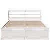 vidaXL Bed Frame with Headboard White 140x200 cm Solid Wood Pine