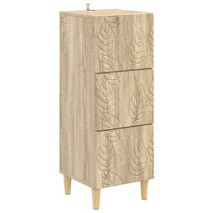 vidaXL Drawer Cabinet 33 x 34.5 x 90 cm Engineered Wood Sonoma Oak