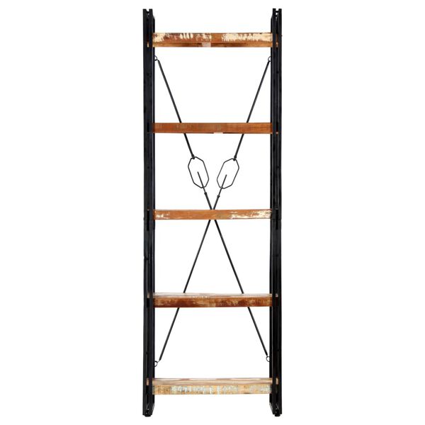 vidaXL 5-Tier Bookcase 60x30x180 cm Solid Reclaimed Wood