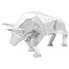 vidaXL Bull Sculpture Silver 74 x 23 x 30 cm Aluminium