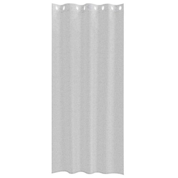 vidaXL Voile Curtain 2 pcs Light Grey 225 x 140 cm Polyester