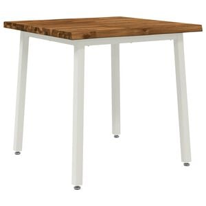 vidaXL Live Edge Dining Table 60 x 55 x 75 cm Solid Acacia Wood