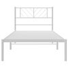 vidaXL Metal Bed Frame without Mattress with Headboard White 100x190cm