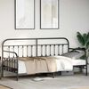 vidaXL Daybed Frame with Headboard Black 107 x 203 cm Steel