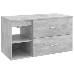 vidaXL Bathroom Furniture Set 2 pcs Concrete Grey Engineered Wood