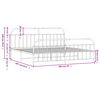 vidaXL Metal Bed Frame without Mattress with Footboard White 193x203cm